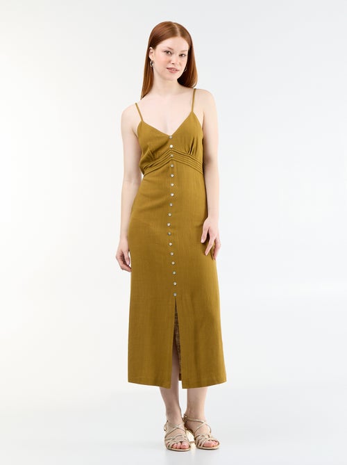 Vestido largo con tirantes finos ajustables - Kiabi