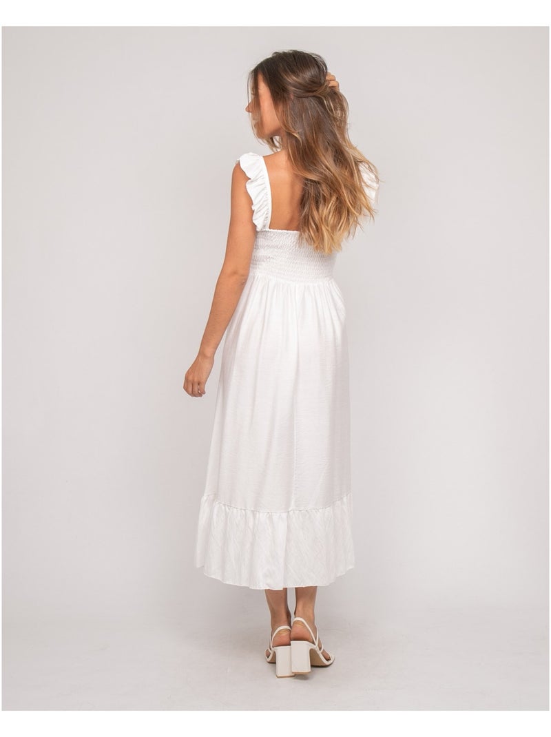 Vestido largo con tirantes IPARME Blanco - Kiabi