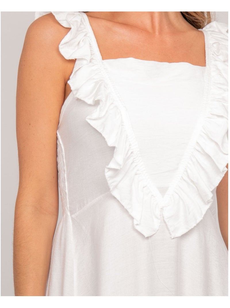 Vestido largo con tirantes IPARME Blanco - Kiabi