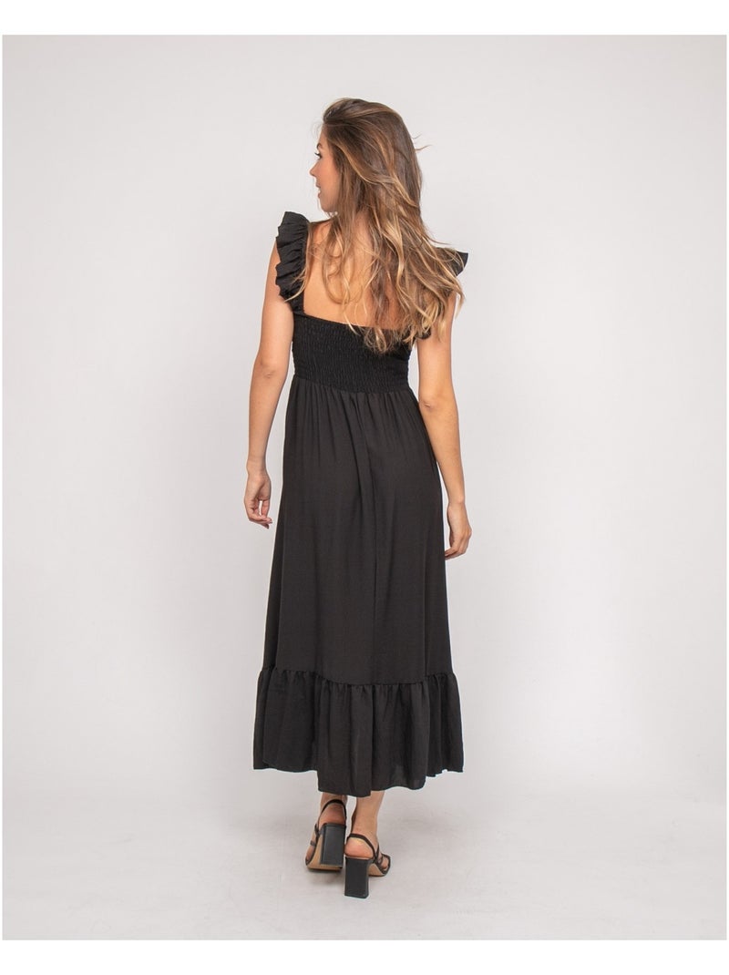 Vestido largo con tirantes IPARME Negro - Kiabi