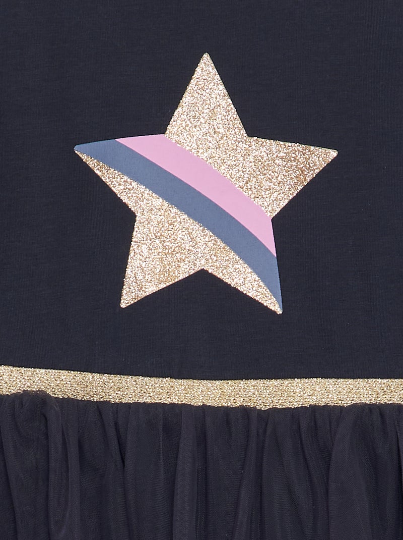 Vestido largo con tutú AZUL - Kiabi