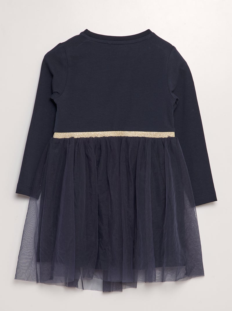 Vestido largo con tutú AZUL - Kiabi