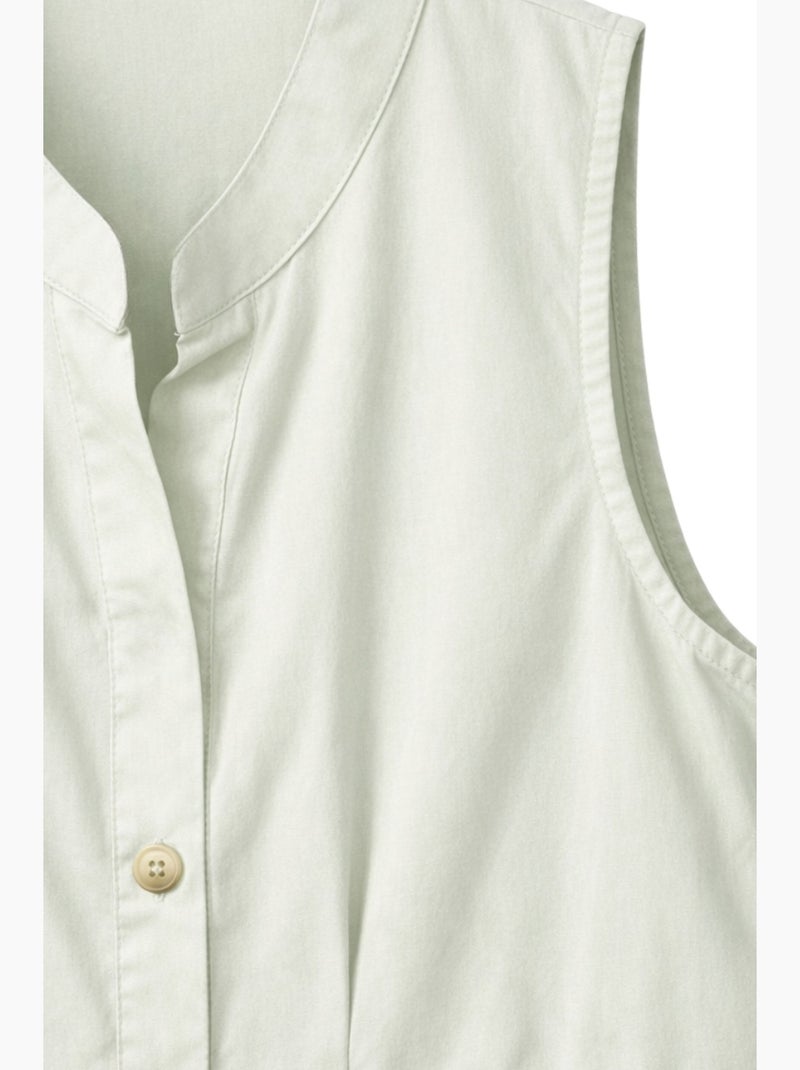 Vestido largo con volantes y cuello de tippet abotonado de mixray Crema - Kiabi