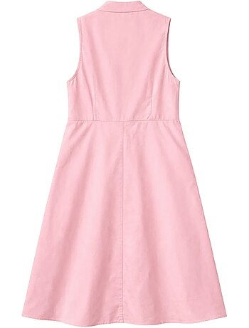 Vestido largo con volantes y cuello de tippet abotonado de mixray
