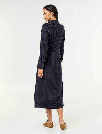 Vestido largo corte camisero
