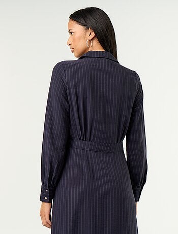 Vestido largo corte camisero