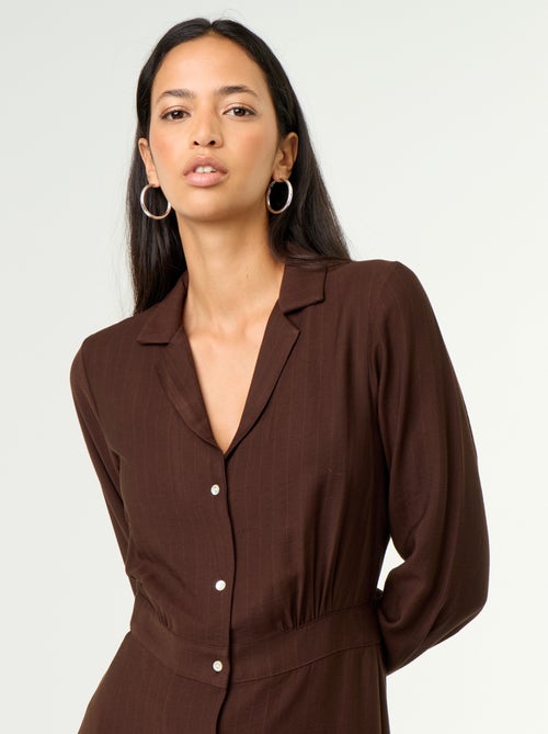 Vestido largo corte camisero - Kiabi Vestido largo corte camisero - Kiabi