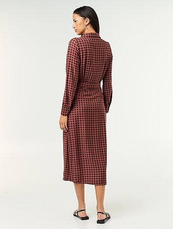 Vestido largo corte camisero
