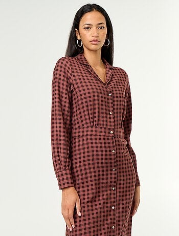 Vestido largo corte camisero