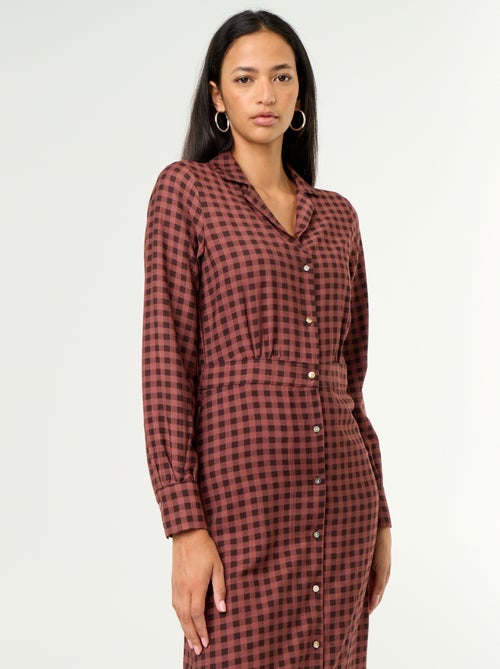 Vestido largo corte camisero - Kiabi Vestido largo corte camisero - Kiabi