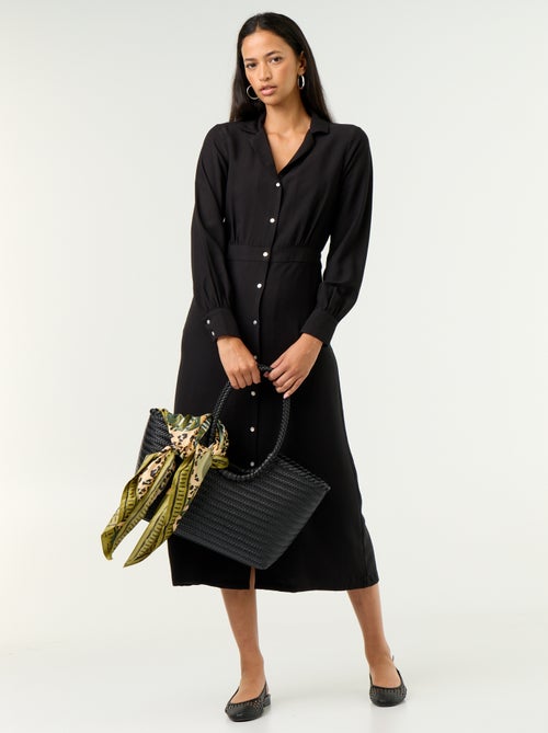 Vestido largo corte camisero - Kiabi Vestido largo corte camisero - Kiabi