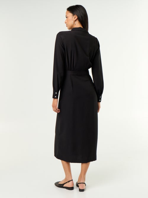 Vestido largo corte camisero - Kiabi Vestido largo corte camisero - Kiabi