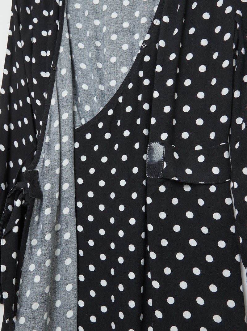 Vestido largo cruzado - So Easy NEGRO - Kiabi