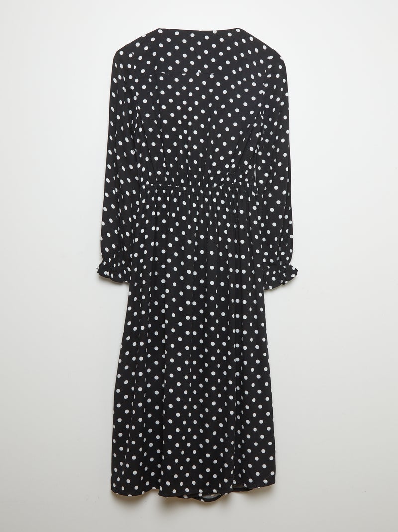 Vestido largo cruzado - So Easy NEGRO - Kiabi