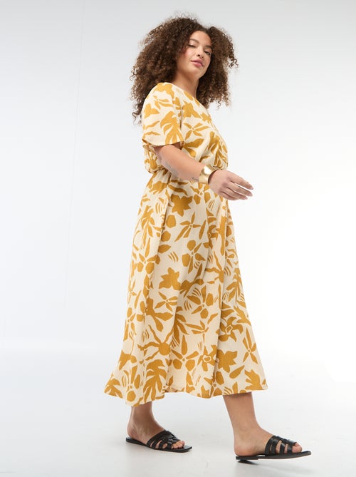 Vestido largo cruzado - Kiabi