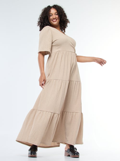 Vestido largo cruzado - Kiabi