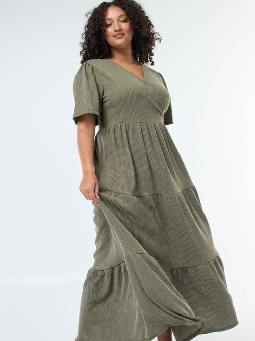 Vestido largo cruzado - Kiabi