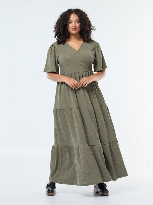 Vestido largo cruzado - Kiabi