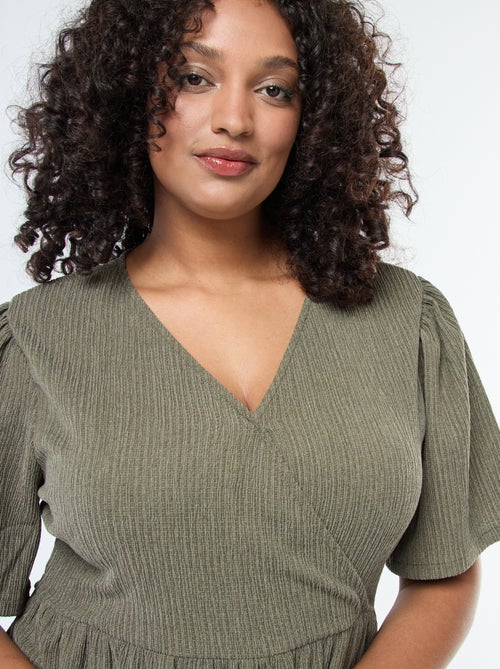 Vestido largo cruzado - Kiabi