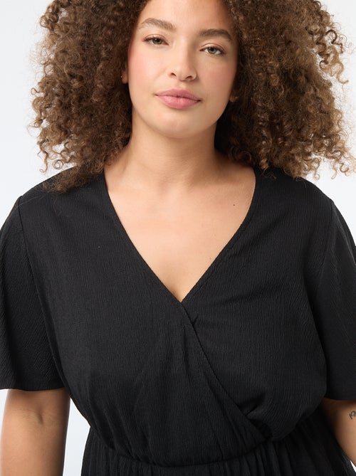 Vestido largo cruzado - Kiabi