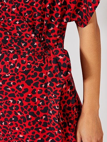 Vestido largo cruzado - Kiabi