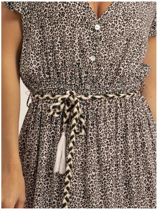 Vestido largo cuello en v ilmax - Kiabi