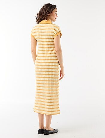 Vestido largo cuello polo