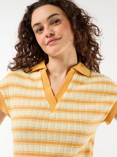 Vestido largo cuello polo - Kiabi