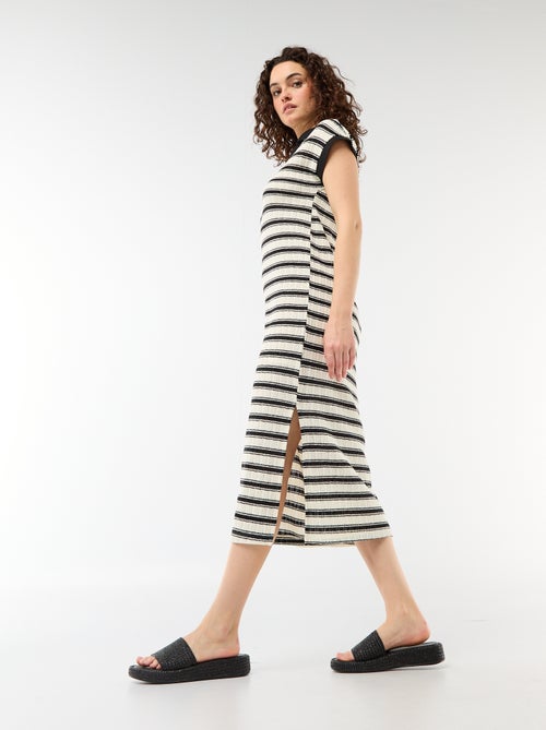 Vestido largo cuello polo - Kiabi