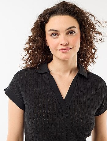 Vestido largo cuello polo