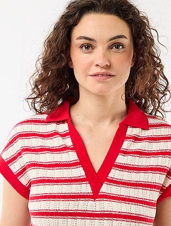 Vestido largo cuello polo