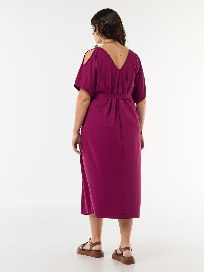 Vestido largo de ceremonia de manga corta Purpura - Kiabi