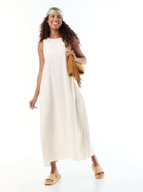 Vestido largo de corte amplio - Kiabi