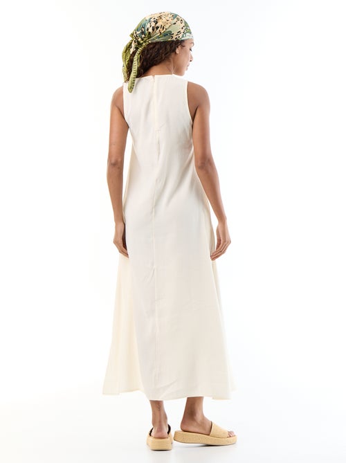 Vestido largo de corte amplio - Kiabi