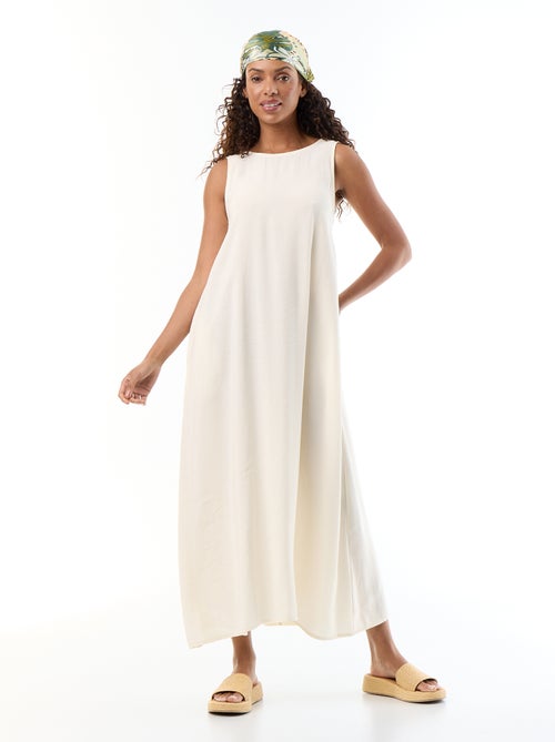 Vestido largo de corte amplio - Kiabi