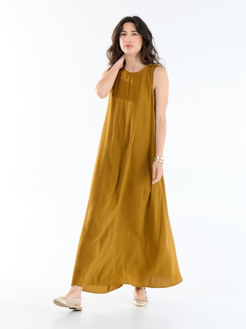Vestido largo de corte amplio - Kiabi