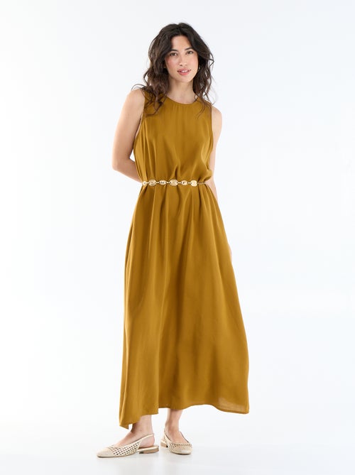Vestido largo de corte amplio - Kiabi