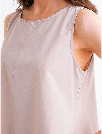 Vestido largo de corte relajado con cierre de botones y bolsillos mixray