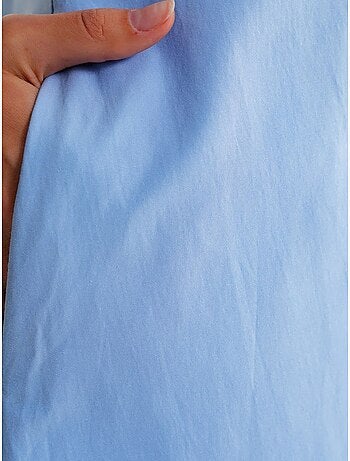 Vestido largo de corte relajado con cierre de botones y bolsillos mixray