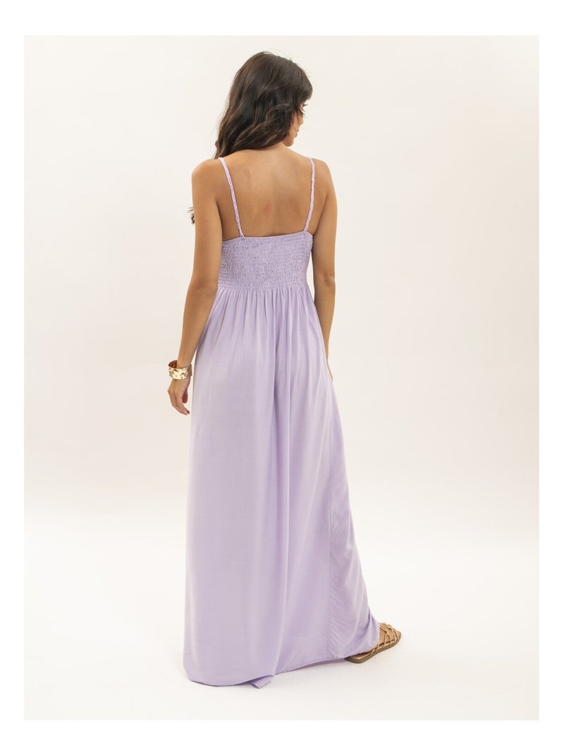 Vestido largo de crochet IVELLE Violeta - Kiabi