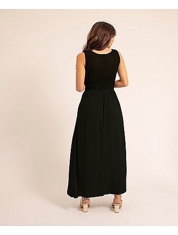 Vestido largo de encaje IPALENE