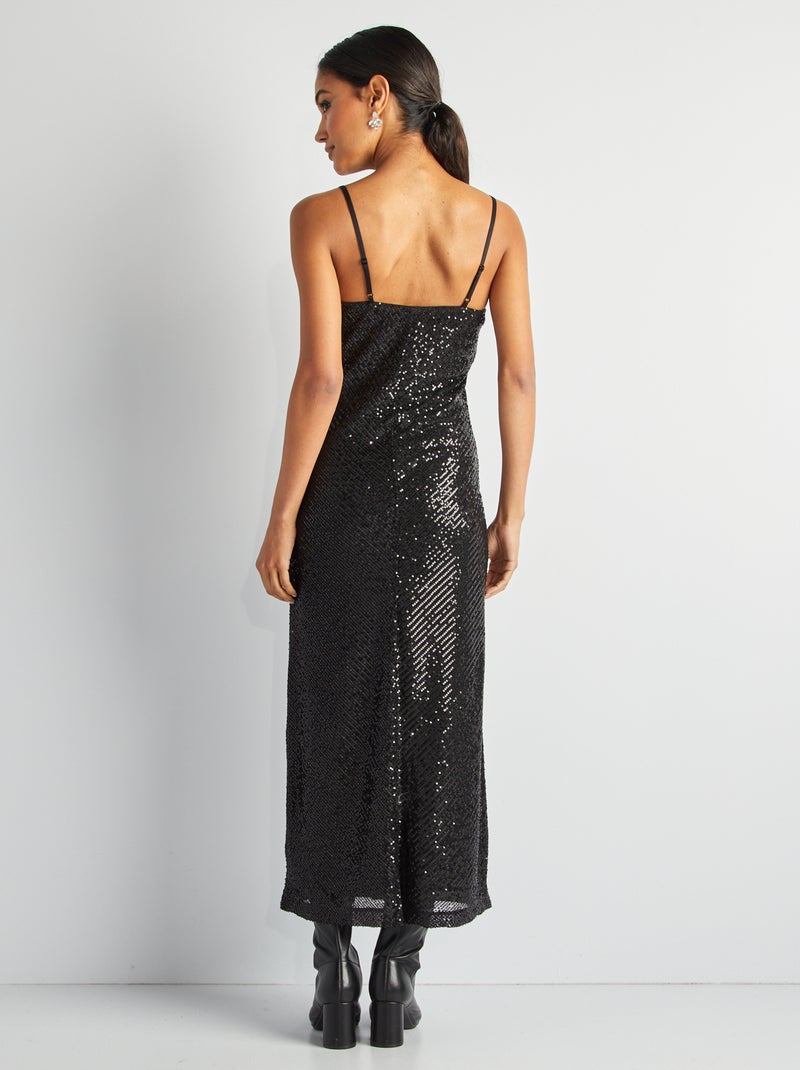 Vestido largo de fiesta NEGRO - Kiabi
