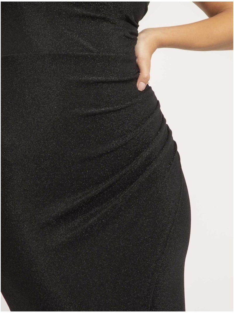 Vestido largo de lentejuelas IPOLINA Negro - Kiabi