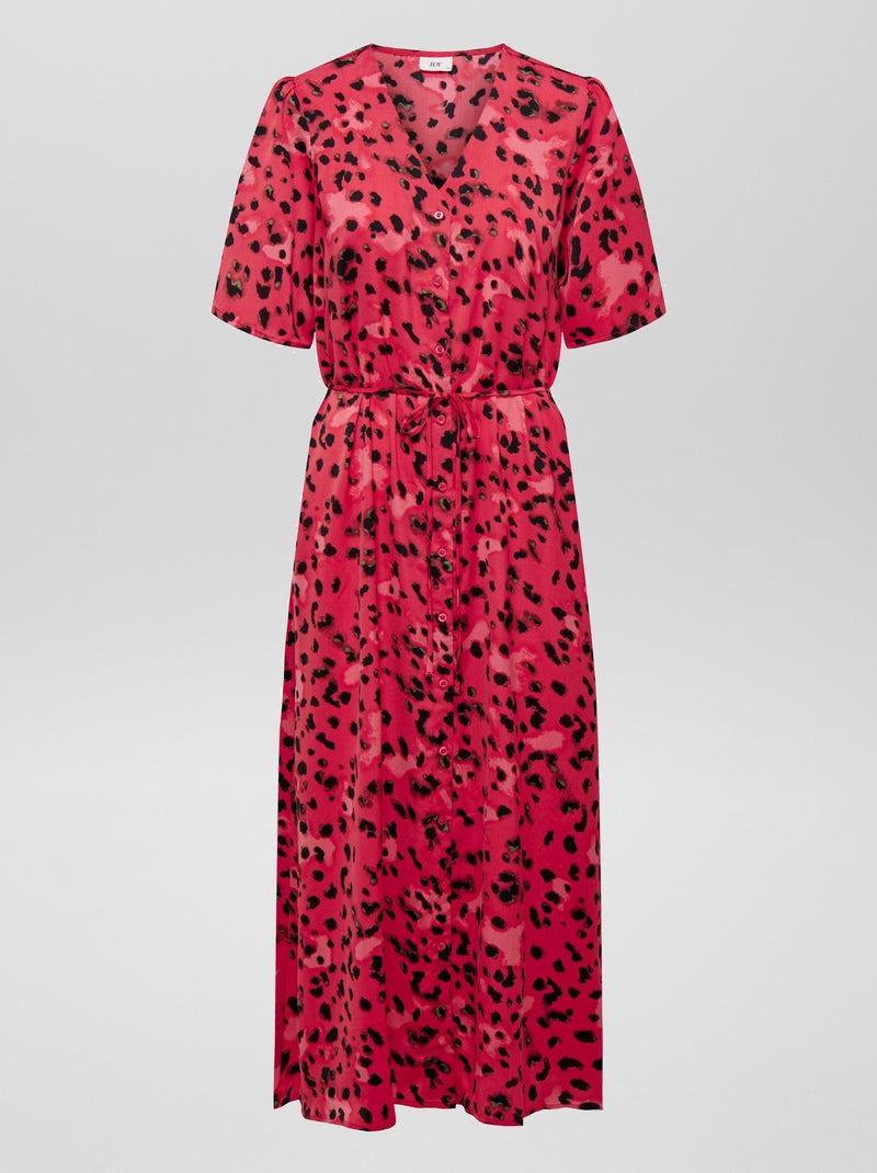 Vestido largo de manga corta 'JDY' ROJO - Kiabi