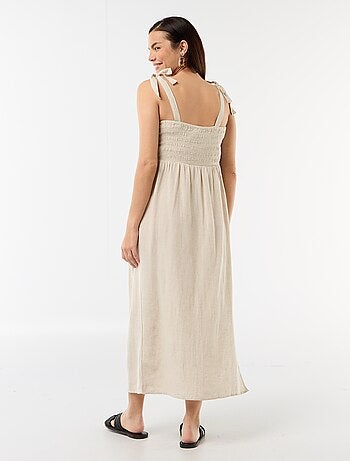 Vestido largo de maternidad con espalda descubierta