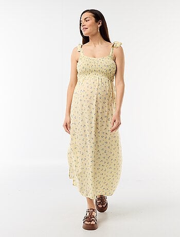 Vestido largo de maternidad smock