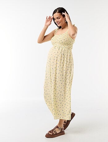 Vestido largo de maternidad smock