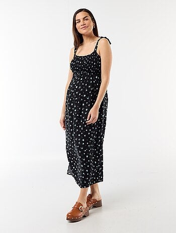 Vestido largo de maternidad smock