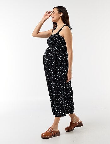 Vestido largo de maternidad smock