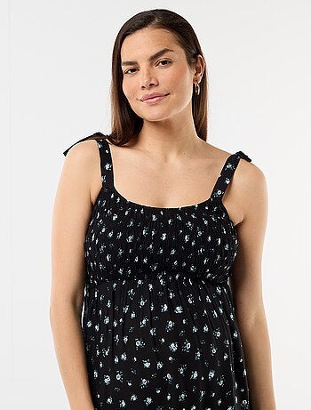 Vestido largo de maternidad smock